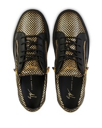 Giuseppe Zanotti Checkerboard Leather Sneakers