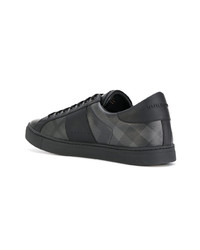 Burberry London Check And Leather Sneakers