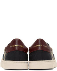 Burberry Black Copford Check Slip On Sneakers