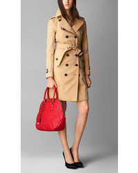 Burberry The Medium Orchard In Embossed Check Leather