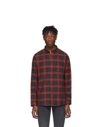 Levis Made and Crafted Black And Red Herringbone Standard Shirt