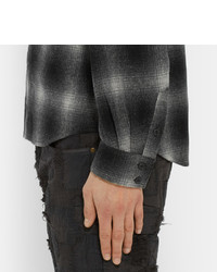 Blackmeans Checked Wool Blend Flannel Overshirt