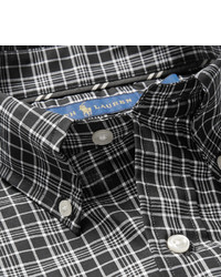 Polo Ralph Lauren Slim Fit Button Down Collar Checked Cotton Poplin Shirt
