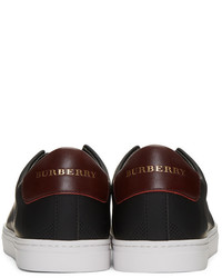 Burberry Black Perforated Check Albert Sneakers