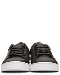 Burberry Black Perforated Check Albert Sneakers
