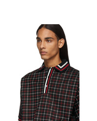 Paul Smith Black And Red Tattersall Check Polo