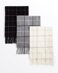 Bloomingdale's C By Windowpane Cashmere Scarf