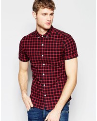 Black Check Short Sleeve Shirt Outfits For Men (1 ideas & outfits ...
