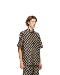 Burberry Black And Beige Check Trulo Shirt