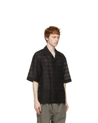 Lemaire Black Woven Short Sleeve Shirt