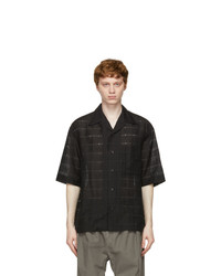 Lemaire Black Woven Short Sleeve Shirt