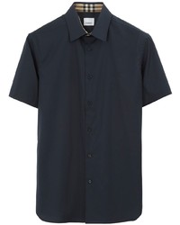 Burberry Logo Embroidered Cotton Shirt