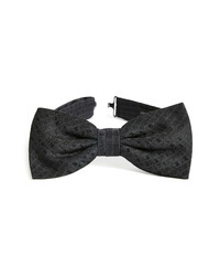 Black Check Silk Bow-tie