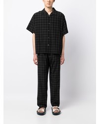 Undercover Check Pattern Silk Blend Shirt