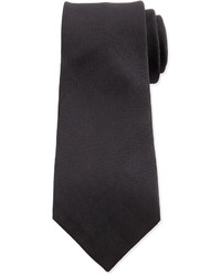 Burberry Tonal Check Silk Tie Black