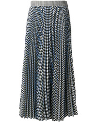 MSGM Checked Pleated Skirt