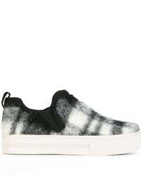 Ash Checked Slip On Sneakers
