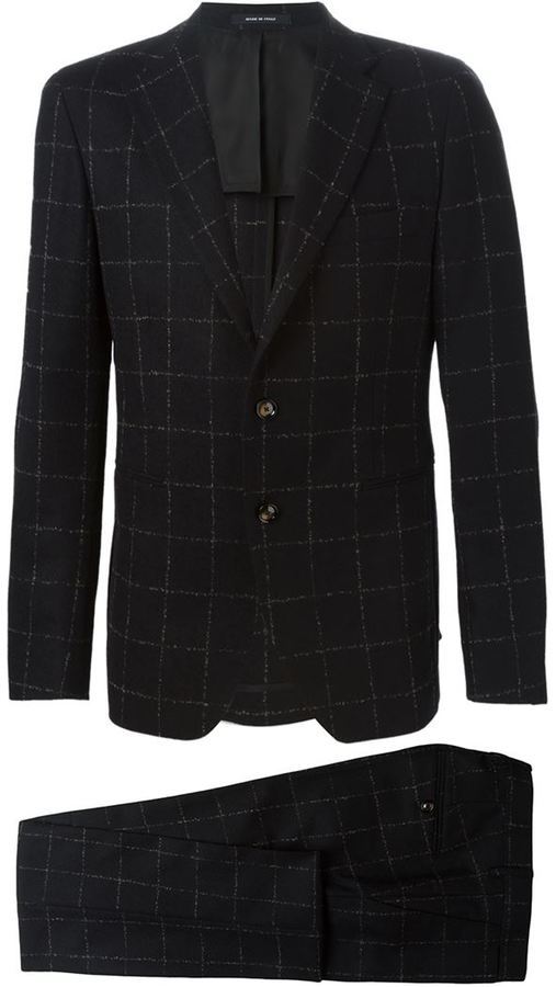 Tagliatore Checked Two Piece Suit, $976 | farfetch.com | Lookastic