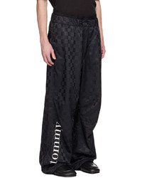 Tommy Jeans Black Checkerboard Parachute Track Pants