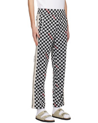 Palm Angels Black White Jacquard Damier Classic Track Pants