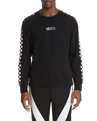 Versus Versace Checkerboard Sleeve Sweatshirt