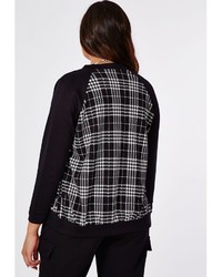 Missguided Plus Size Check Bomber Jacket