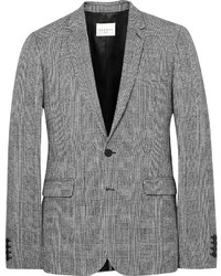 Sandro Grey Slim Fit Prince Of Wales Checked Wool And Cotton Blend Suit Jacket
