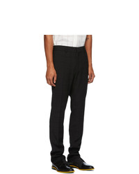 Fendi Black Perforated Check Trousers