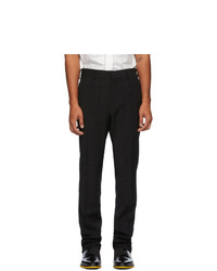 Fendi Black Perforated Check Trousers