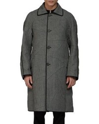 Lanvin Checkered Cotton Trimmed Coat