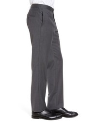 Nordstrom Flat Front Check Wool Trousers