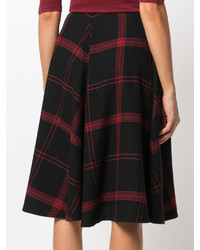 Bellerose Checked Flared Skirt