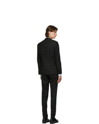 BOSS Black Wool Window Pane Suit