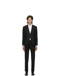 BOSS Black Wool Window Pane Suit