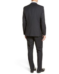 BOSS Hugegenius Trim Fit Check Wool Suit