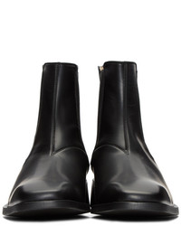 Stella McCartney Black Polished Chelsea Boots