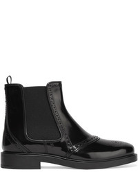 Tod's Glossed Leather Chelsea Boots Black