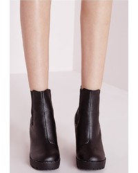 Missguided Heeled Chelsea Boot Black