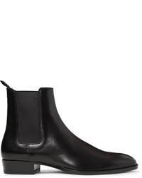 Saint Laurent Polished Leather Chelsea Boots