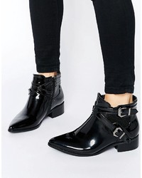 Glamorous Strap Chelsea Flat Ankle Boots