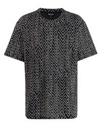 Giorgio Armani Zigzag Print Short Sleeve T Shirt