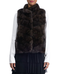 GORSKI Chevron Sable Fur Vest
