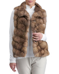 GORSKI Chevron Sable Fur Vest