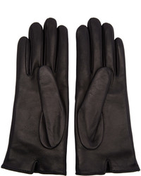 Gucci Black Gg Marmont Chevron Gloves