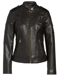 Catherine Malandrino Catherine Chevron Seam Leather Jacket