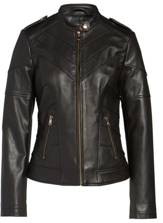 Catherine Malandrino Catherine Chevron Seam Leather Jacket, $375 ...