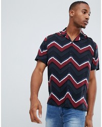 ASOS DESIGN Oversized Chevron Stripe Shirt