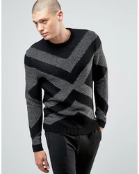 Asos Sweater With Chevron Details