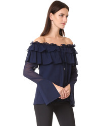 Opening Ceremony Crinkle Chiffon Layered Top