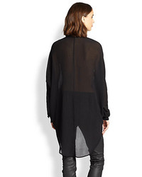 Eileen Fisher The Fisher Project Silk Hi Lo Blouse